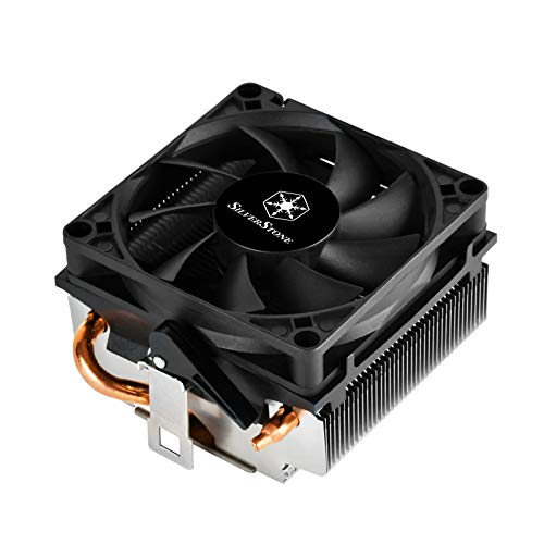 Silverstone SST-KR01 - Refroidisseur d'unité Centrale de Kryton, Profil Bas, Double roulement à Billes Mince 80mm PWM, Taille de 54mm, Prise d'AMD AM2 AM3 AM4 FM1 FM2