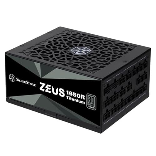SilverStone Technology ZEUS 1650R Titanium, 80 PLUS-Titanium-1650-W-ATX-3.1- und vollständig modulares PCIe-5-ATX-Netzteil, SST-ZU1650R-TM