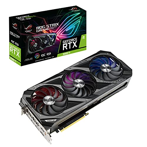 ASUS ROG Strix NVIDIA GeForce RTX 3080 Ti OC Edition Carte graphique (PCIe 4.0, 12GB GDDR6X, HDMI 2.1, DisplayPort 1.4a, Ventilateurs axiaux, Super Alloy Power II, GPU Tweak II) Taille Unique Noir