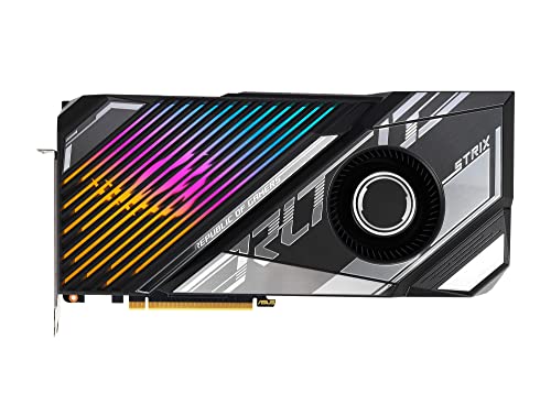 ASUS ROG Strix LC NVIDIA GeForce RTX 3090 Ti OC Edition Carte graphique gaming (PCIe 4.0, 24GB GDDR6X HDMI 2.1, DisplayPort 1.4a radiateur de 240 mm tuyau de watercooling de 560mm GPU Tweak II) Noir