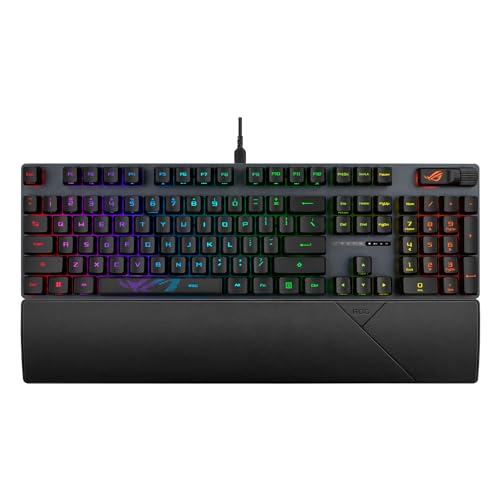 ASUS ROG Strix Scope II Clavier Gaming Pleine Grandeur en Mousse amortissante, interrupteurs ROG NX Snow pré-lubrifiés, Touches ABS avec revêtement UV, Commandes Multifonctions, accès Rapide, RVB