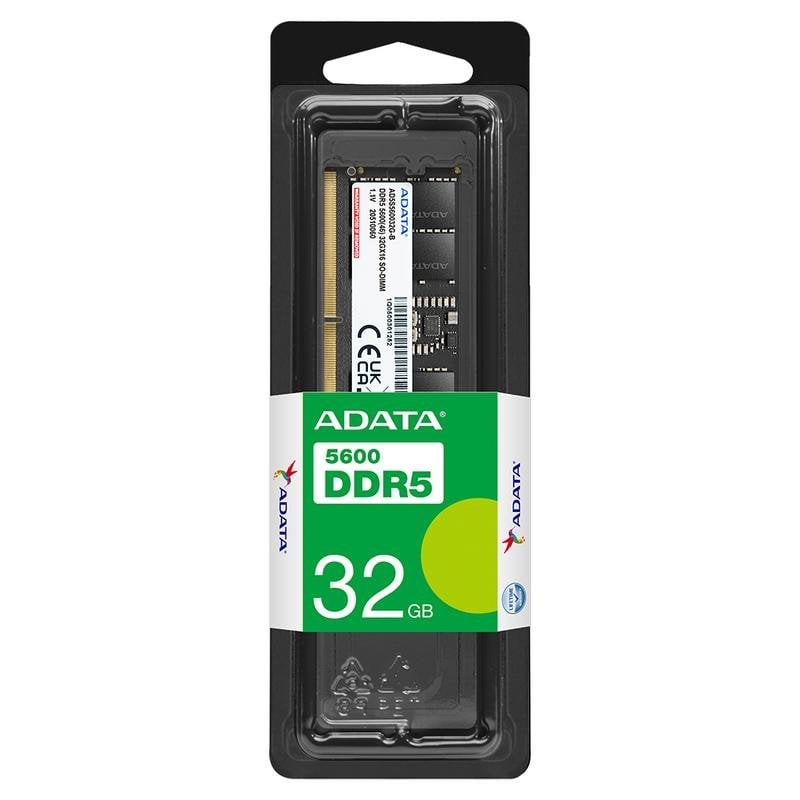 ADATA Mémoire RAM ADATA AD5S560032G-S 32Go 1x32Go DDR5 5600MHz CL46 SO-DIMM ECC