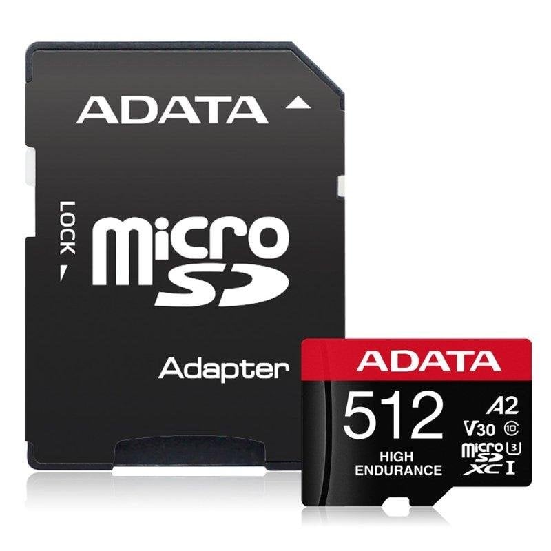 ADATA Carte mémoire Adata High Endurance 512 Go MicroSDXC UHS-I V30 U3 Classe 10