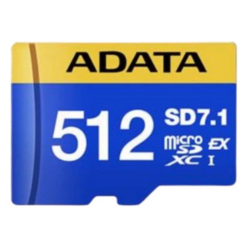 A-Data Carte MicroSDXC A-Data UD512GEX3L1-C 512 Go UHS-II 800 Mo s Blue Yellow