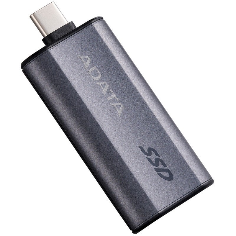 ADATA Disque dur externe SSD USB Type-C ADATA SC750 500 Go 10 Gbit s 1 050 Mo s Grey
