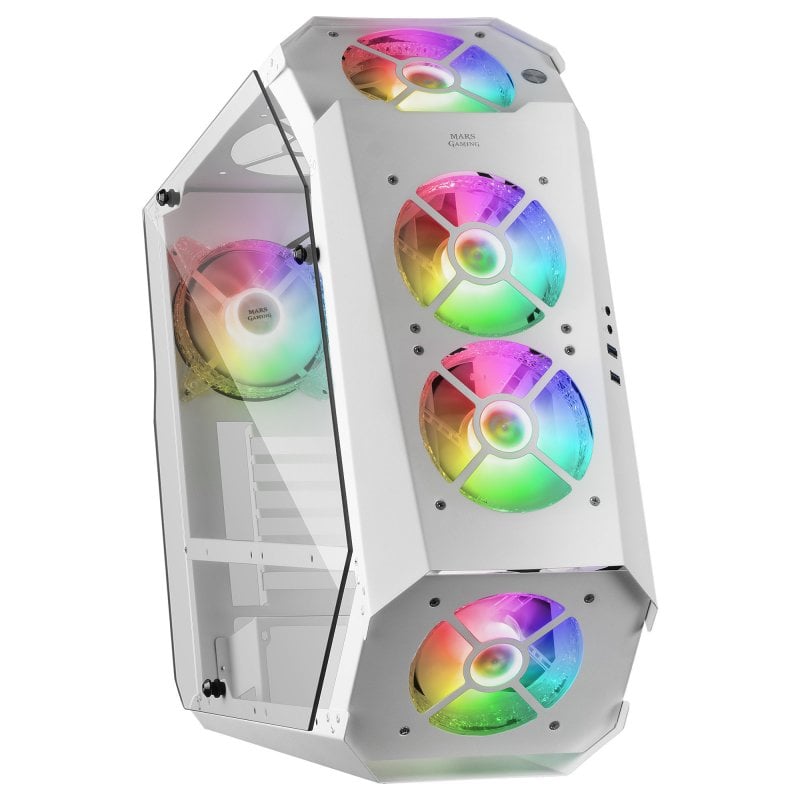 mars-gaming Mars Gaming MC51W Verre Trempé USB 3.0 White