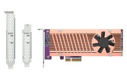 bixolon Tarjeta de expansión interna QNAP PCIe Gen3 x4 M.2 NVMe 2 ranuras disipación activa QM2-2P-344A