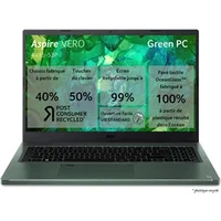 PC portable Acer Aspire Vero AV15 53P 557K 15 6 FHD Intel Core i5 1335U RAM 16 Go LPDDR5X 512 Go SSD INTEL EVO