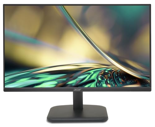 acer EK241YEbi, Écran PC 24 Full HD IPS, 100Hz HDMI 75Hz VGA (1920x1080, 16 9, FreeSync, 1ms VRB, 250 Nits, Comfyview, BlueLightShield, Flicker-Less, 1xVGA 1xHDMI 1.4) Moniteur PC, Couleur Noir