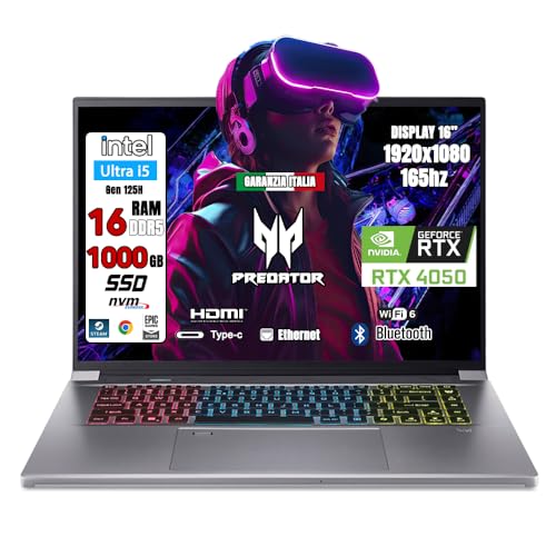 Acer Predator Triton Neo • Processeur Intel i5-125H • 16 Go RAM DDR5 • 1 To SSD • Écran 16.0 Full HD IPS 165 Hz • NVIDIA GeForce RTX 4050 6 Go GDDR6