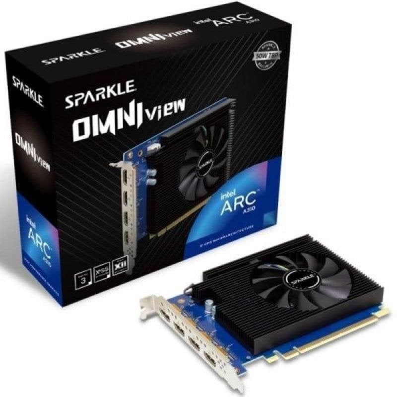 Sparkle Carte Graphique Sparkle Intel Arc A310 Omni View 4GB GDDR6 Basse Consommation