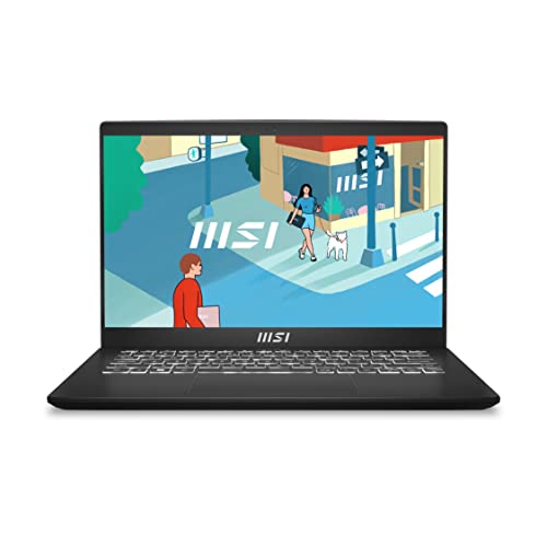 MSI Modern 14 C13M-613IT, Ordinateur Portable 14 FHD 60Hz, Intel i7-1355U, Intel Iris XE, RAM 16 Go DDR4 3200 MHz, 512 Go SSD PCIe3, WiFi 6, Win 11 Home, Disposition et Garantie ITA, Noir