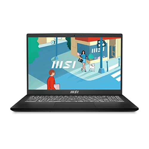 MSI Modern 15 B13M-448IT, ordinateur portable 15,6 FHD 60Hz, Intel i5-1335U, Inter Iris Xe, RAM 8 Go DDR4 3200 MHz, 512 Go SSDPCIe 3, WiFi 6, Win 11 Home, Disposition et garantie ITA, noir
