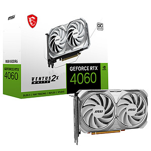 MSI GeForce RTX 4060 VENTUS 2X WHITE 8 Go OC
