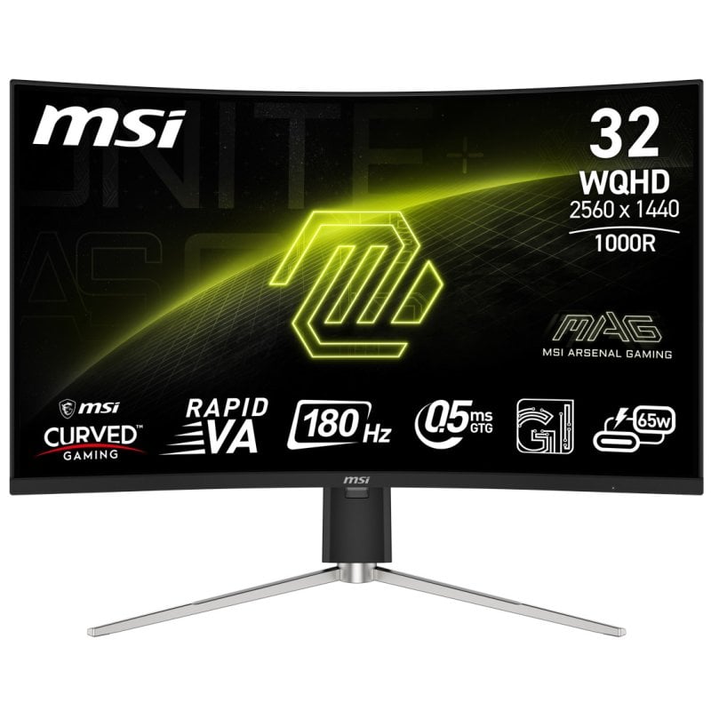 MSI MSI MAG 325CQRF QD-E2 31,5 LED Rapid VA QHD 180 Hz 0,5 ms Adaptive Sync Incurvé USB-C