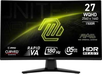 Ecran PC Gamer MSI MAG 274CQF 27 Incurve 1500R WQHD 180Hz Fast VA HDR10 Adaptive-Sync