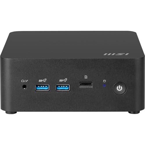 MSI Cubi NUC 13MQG-210BEU Mini PC - Processeur Intel Core i5-1345U, 2 Slots So-DIMM, 2 Slots M.2, USB Type A 10 GB s, Thunderbolt 4, HDMI 2.1, Wi-FI 6E, Bluetooth 5.3 - Noir, livré sans OS