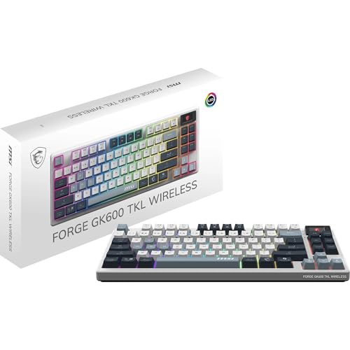MSI FORGE GK600 TKL W SKY Clavier de jeu sans fil