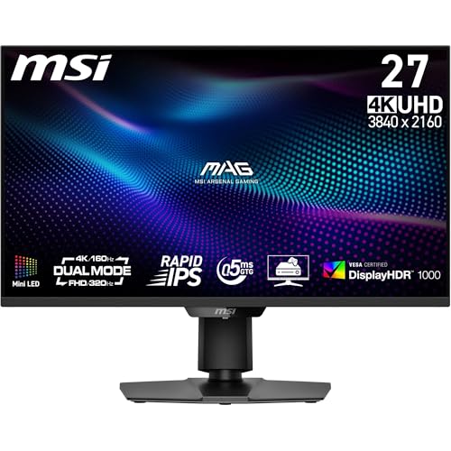 MSI MSI MAG 274UPDF E16M 27 Mini LED Rapid IPS UltraHD 4K 160 Hz Double mode USB-C VESA DisplayHDR 1000