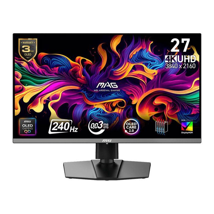 Ecran PC Gamer MSI 26 5 UHD 240Hz Dalle QD OLED 003ms Ajustable en hauteur MAG 272UP QD OLED X24
