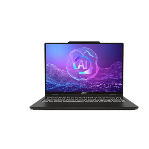 MSI Ordinateur portable Venture A16 AI , Ryzen AI 7 350, 16 Go de RAM, SSD M.2 512 Go, écran OLED 2K 120 Hz de 16 pouces, Windows 11 Home, ordinateur portable professionnel