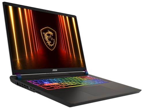 MSI Vector 17 HX AI Ordinateur portable de jeu, écran 17 QHD Plus 240 Hz, Intel Core Ultra 9 275HX, NVIDIA GeForce RTX 5090, 32 Go de RAM, SSD 2 To, Windows 11 Home, clavier QWERTZ, Cosmos Gris