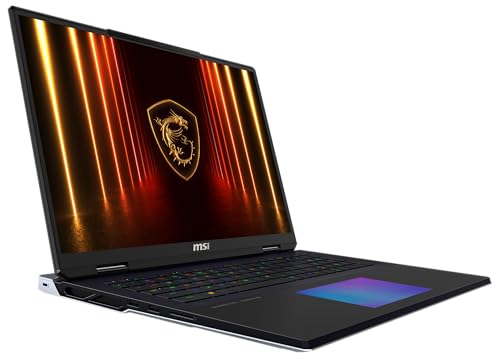 MSI TITAN 18 HX AI Ordinateur Portable Gaming, écran UHD Mini LED 18 , Intel Core Ultra 9 285HX, NVIDIA GeForce RTX 5090, RAM DDR5 64 Go, SSD RAID 5 6 To, Windows 11 Home, Clavier QWERTZ, Noir