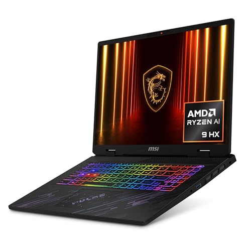 MSI Pulse A17 AI C3XWFKG-010IT, Ordinateur portable gaming 17 QHD 240 Hz, Ryzen AI 9 HX 370, Nvidia RTX 5060 8 Go GDDR7, 1 To PCIe4, 32 Go DDR5 5600 MHz, WiFi 6E, Win 11 Home [disposition et