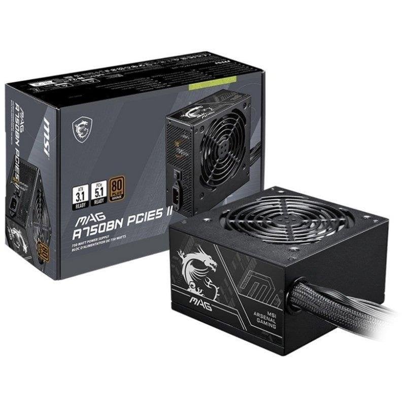 MSI Fuente de Alimentación MSI MAG A750BN 750W 80 PLUS Bronze non modulaire