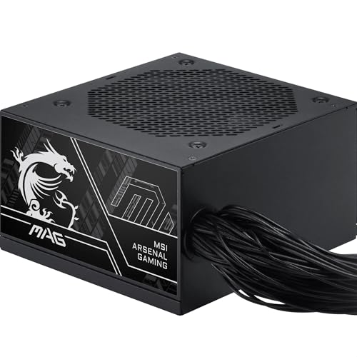 MSI Pro MAG A650BN PCIE5 III Alimentation PC, 650 W, ATX, 80 Plus Bronze, ATX 3.1, Compatible GPU PCIe 5.1, Connecteur natif 12V-2x6 Bicolore, Câbles gaufrés