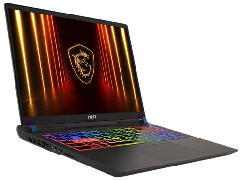 MSI Vector A16 HX, ordinateur portable de jeu, écran QHD 240Hz, AMD Ryzen 7 8840HX, NVIDIA GeForce RTX 5070 Ti, 16 Go DDR5, 1 To SSD, Windows 11 Home, clavier QWERTZ, Cosmos gris, A8WHG-018