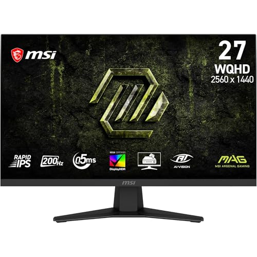 MSI Écran PC MSI MAG 274QF E20 27 WQHD 200Hz IPS Plat DisplayHDR 400 0,5ms