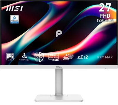 Ecran Pc MSI Pro Max 271qphw 27 Ips Wqhd 144 Hz Hdr Hdmi 2.1