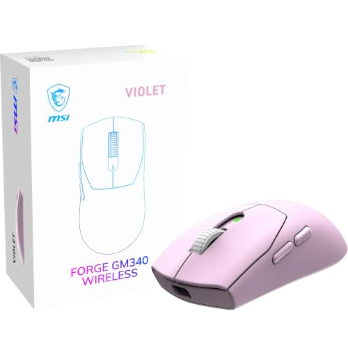 MSI Ratón MSI Forge GM340 Wireless Ambidextre 12000 DPI Purple 6 Boutons