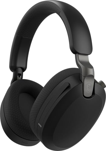 MSI Maestro 500 Wireless Black Casque sans Fil, réduction Active du Bruit, Connexion 2,4 GHz, Bluetooth 5.4 ou Jack 3,5 mm, H-P de 40 mm, Micro rétractable « Flip-to-Mute », autonomie 90 Heures