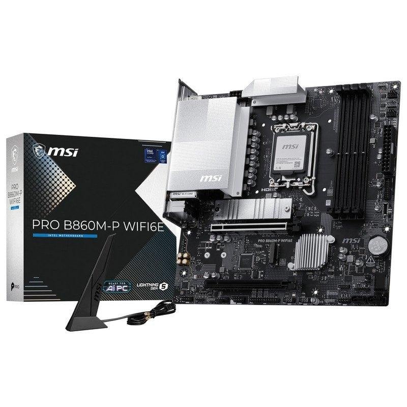 MSI Carte mère MSI PRO B860M-P WIFI6E B860 LGA1851 DDR5 Micro-ATX WiFi 6E 2.5G LAN
