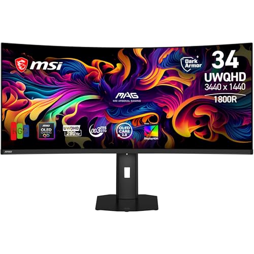 MSI MAG 341CQPA QD-OLED X28 Écran Gaming incurvé 34.18 UWQHD