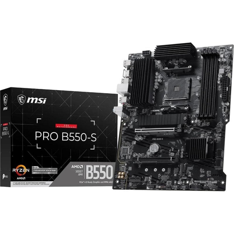 MSI Carte mère MSI PRO B550-S AMD B550 AM4 DDR4 ATX PCIe 4.0