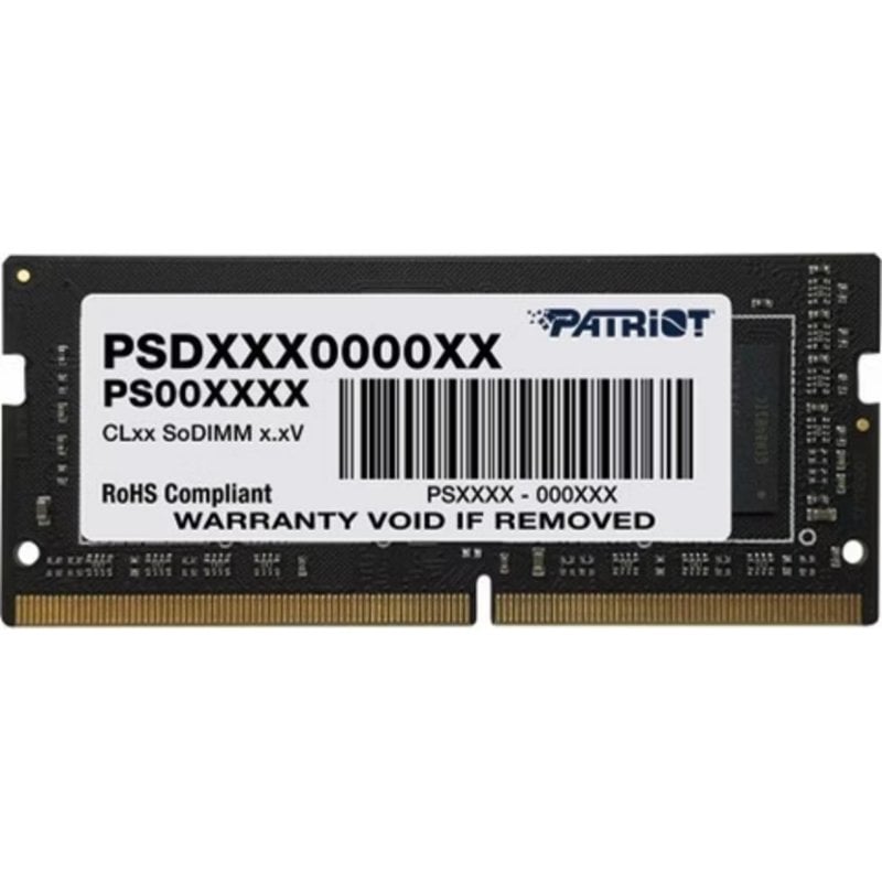 Patriot Mémoire RAM Patriot Signature Series 8 Go 1x8Go DDR4 3200MHz CL22 SODIMM Notebook