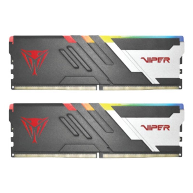 Patriot Mémoire RAM Patriot Viper Venom 32GB 2x16GB DDR5 6000MHz CL36 RGB Intel XMP Black White
