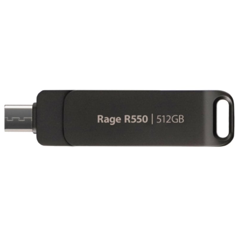 Patriot Clé USB Patriot Rage R550 512 Go USB-A et USB-C 3.2 Gen 1 Black