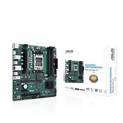 ASUS PRO B650M-CT-CSM – Carte mère PRO AMD AM5 B650 Micro-ATX (DDR5, PCIe 4.0, M.2 PCIe 5.0, HDMI, USB 3.2 Gen 2, USB 3.2 Gen 1 Type-C)