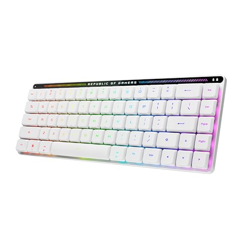 ASUS ROG Falchion RX Low Profile Clavier Mécanique sans Fil, Moonlight White - Layout Italien