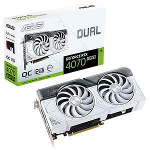 ASUS Dual GeForce RTX 4070 SUPER White OC Edition 12G
