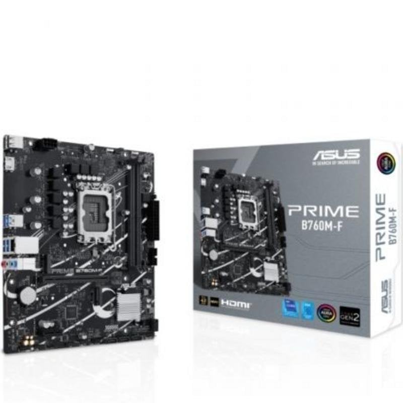 Asus Carte mère ASUS PRIME B760M-F B760 LGA1700 DDR5 micro-ATX PCIe 4.0 Aura Sync