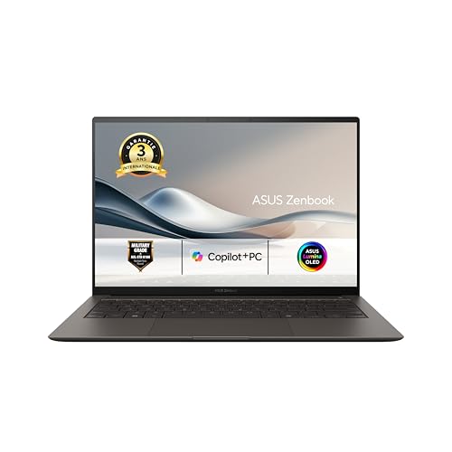 ASUS Zenbook S 14 AI-UX5406-68W OLED 14 Pouces 3K (2880 x 1800) 120Hz Portable (Processeur Intel Core Ultra 7, 32 Go LPDDR5X, 1 to SSD NVMe, Intel Arc Graphics, Windows 11 Home) – Clavier AZERTY