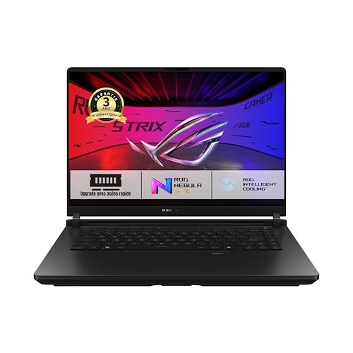 ASUS ROG Scar 16-G635LX-RW112W16 Pouces 2.5K 240Hz PC Portable (Intel Core Ultra 9 Processeur 275HX 2.7 GHz, 32 Go DDR5, 2 to SSD, NVIDIA GeForce RTX 5090, Windows 11 Home) – Clavier AZERTY RGB