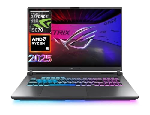 ASUS Dernier ordinateur portable de jeu ROG Strix G18 2025, écran de 18 po 2,5K 240 Hz, AMD Ryzen 9-8940HX, NVIDIA RTX 5070, 64 Go DDR5, 1 To SSD, Windows 11, Eclipse Gray