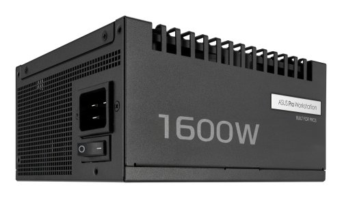 ASUS Pro WS 1600W Platinum, Alimentation modulaire pour PC, 1600 W de Puissance, PCIe 5.1, Standard ATX 3.1, 80 Plus Platinum, Ventilateur avec Double roulement à Balle, Noir, ASUS-PRO-WS-1600P
