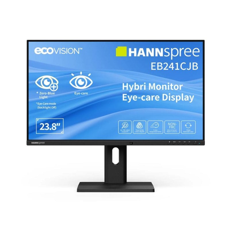 Hannspree Écran PC Hannspree Hybri EB241CJB 23,8 Full HD 75Hz TN USB-C Haut-parleurs Réglable VESA